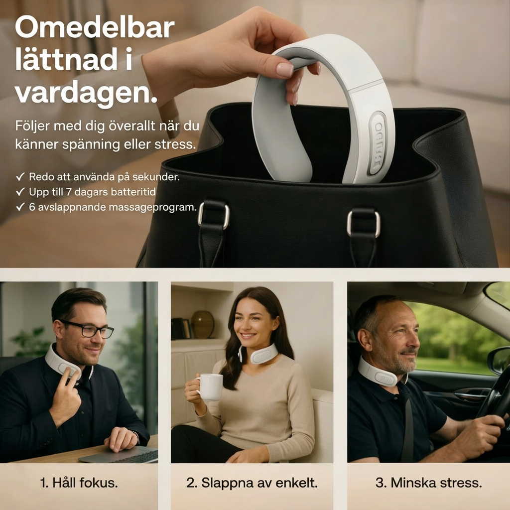 Nexora — Massage din nacke när som helst