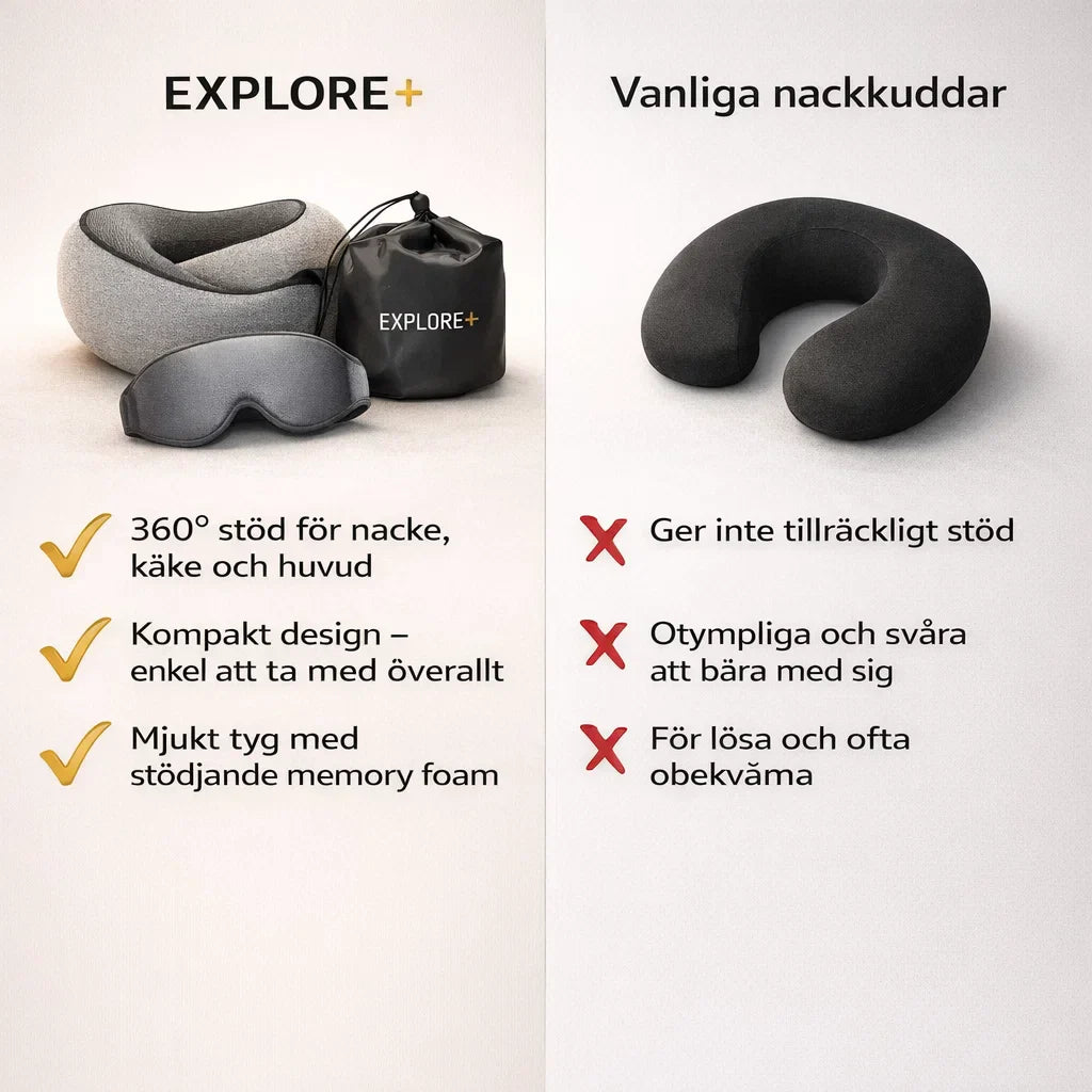 Explore+ – Bekväm vila på resan