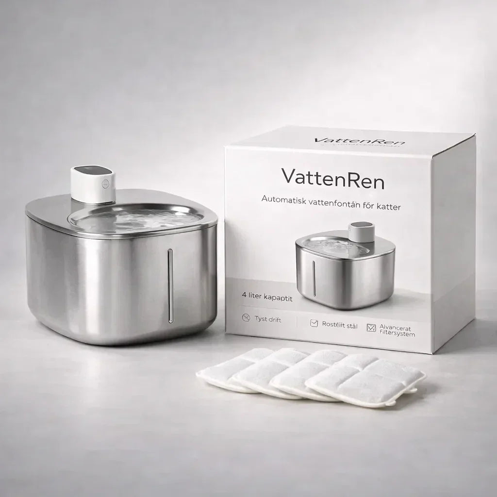 VattenRen – Filtrerat, rinnande vatten för en friskare katt